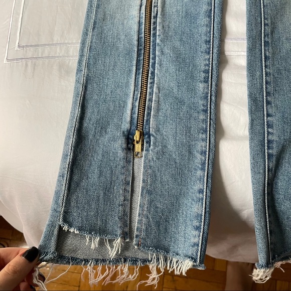 MOTHER High Waisted Rascal Zip Step Fray - Picture 9 of 13